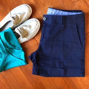 Banana Republic City Chino Shorts in Navy Blue